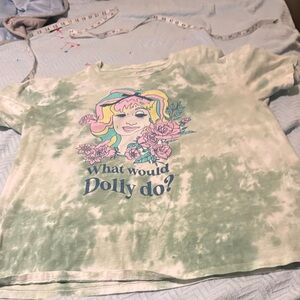 Women's Green Tie-Dye Graphic Tee